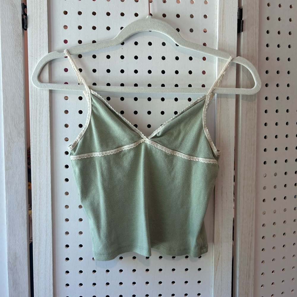 BRANDY MELVILLE Vintage-inspired sage green cami